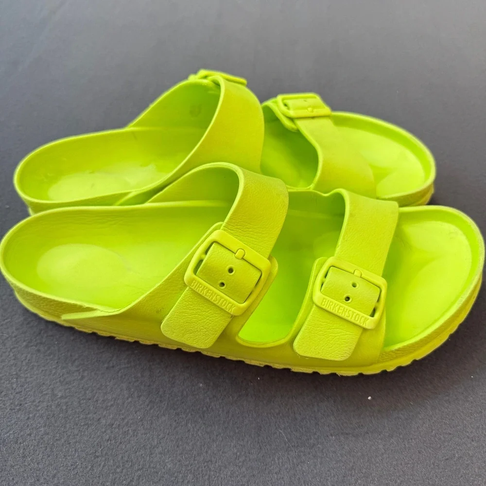 Birkenstock Arizona EVA Sandals Neon Lime Green Men 11 Women 13 EU 44 Waterproof